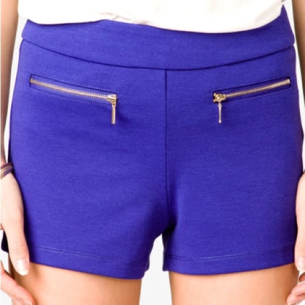 Forever 21 Blue High Waist Shorts